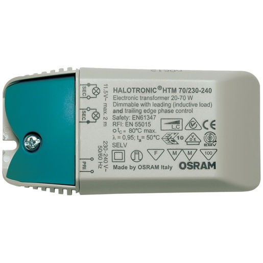 Osram Halotronic HTL 105 Sicherheitstrafo 12 Volt Trafo 35-105 Watt dimmbar 